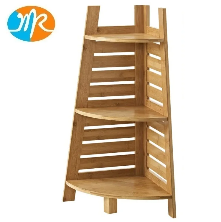 Bamboo Bathroom Corner Shelf