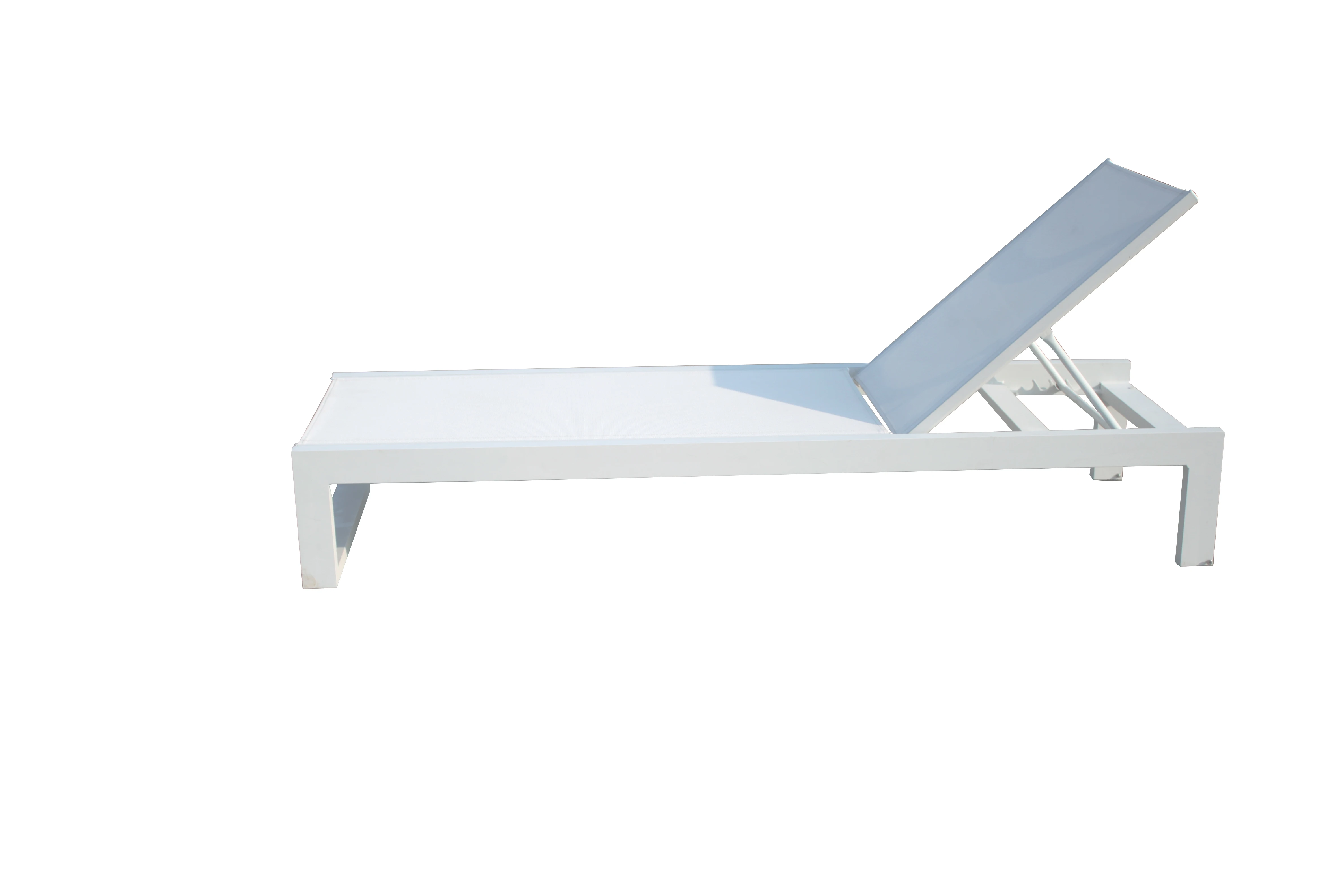 Textilene + Aluminum Colorful OEM Foshan Sun Bed Garden Lounge