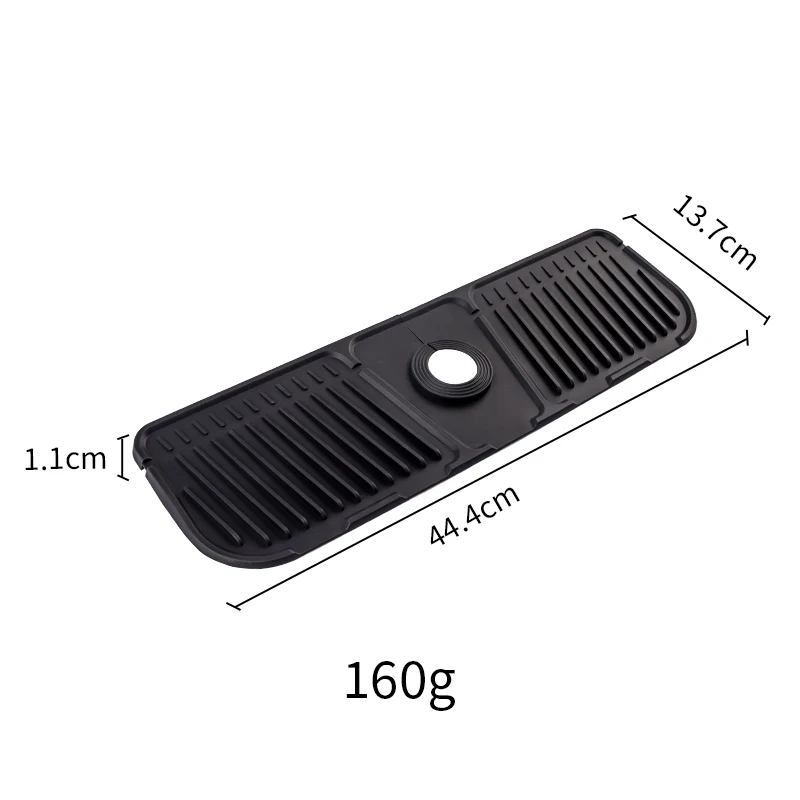 Washroom Faucet Silicone Drain Pad Drip Catcher Tray Kitchen Sink Splash Guard Slips Mat
