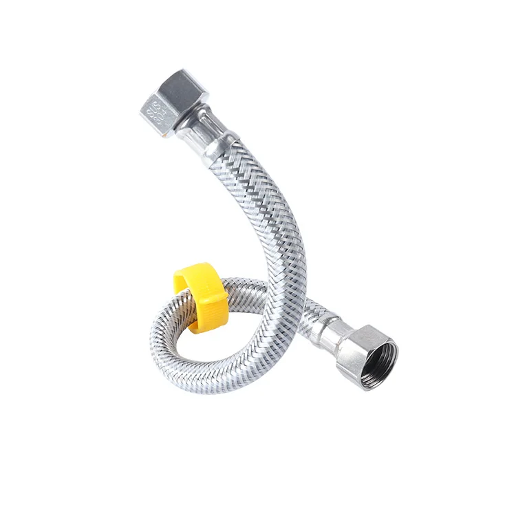 High Quality Hose Pipe Toilet Bathroom 304 Flexible Chromed Stainless Steel Flexible Braided Hose