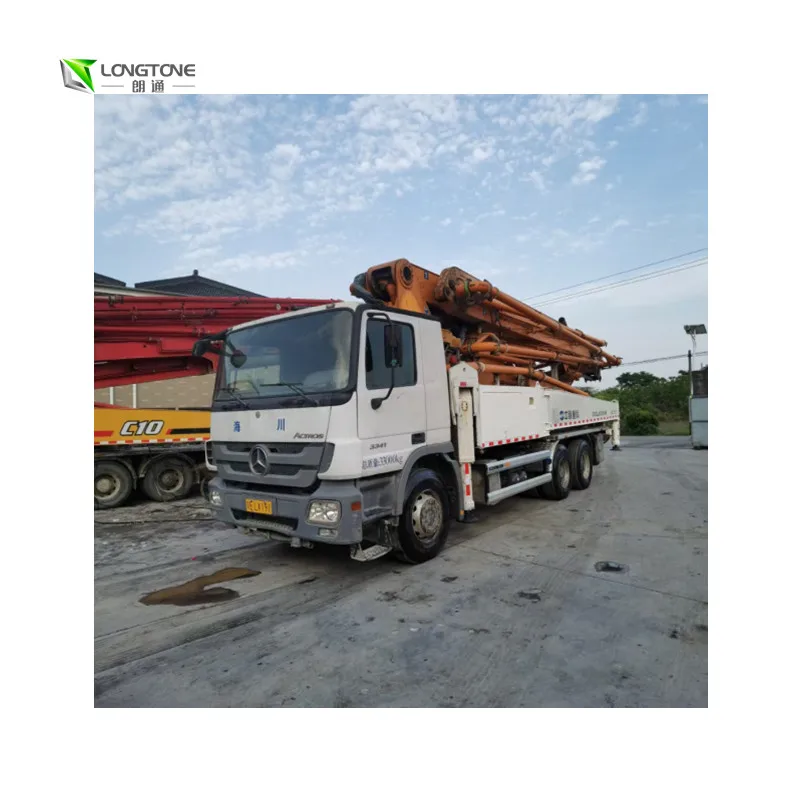 Low Price Fairly Used 2018 49m Sany benz Concrete Pump Truck Boom Pump Truck with Less  Hours Machines De Construction
