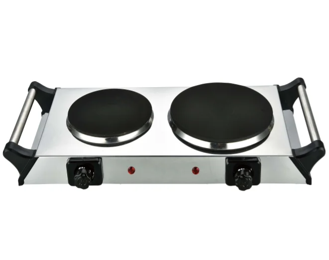 hot sale portable  multi-function excellent quality Stainless Steel double-burner electric cooking stove with handle hot plate