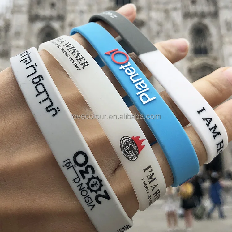 Custom Silicone Bottle Bands Bracelets Silicon Wrist Band Waterproof Rubber Bracelet Wristbands