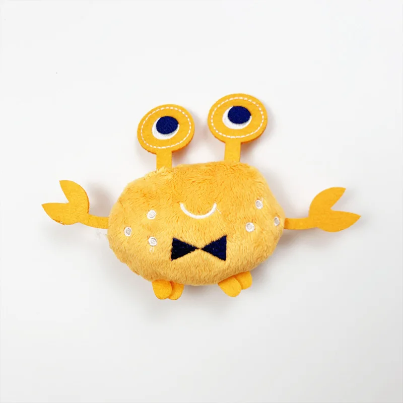 Jiefan Pet Dog Voice Vegetable Fruit Crab Chicken Leg Cartoon Bite Resistant Kitten Plush Toy