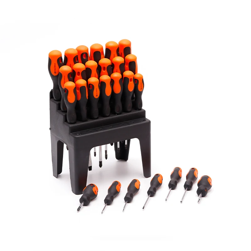 26 Pieces wholesale factory price green shell steel magnetic Brown screwdriver set