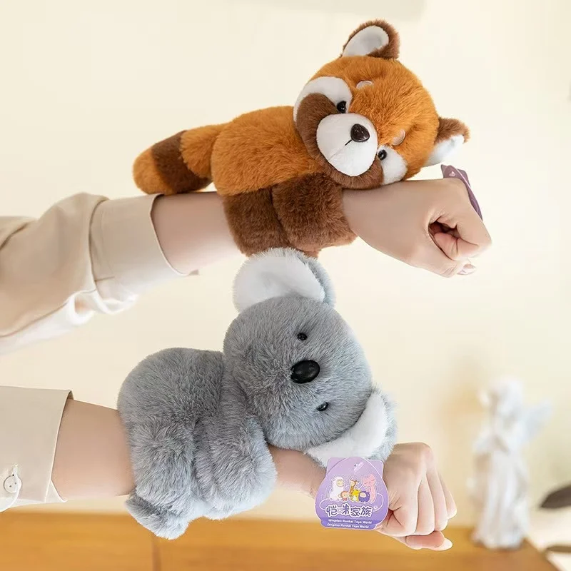 Lovely Kawaii Capybara Animal Slap Snap Wrap Wristband Bracelet Plush Hand Ring Wristband Kid Toys Birthday Present