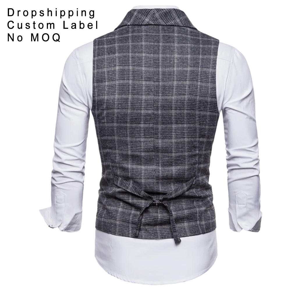 
Latest Waistcoat Design for Men Customised Mens Waistcoat Polyester Cotton COLLARLESS Breathable Anti-shrink OEM Service Plaid 