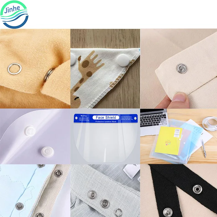 Face shield raincoat plastic snap button press attaching machine metal button attach fastener snap fastening covering machine
