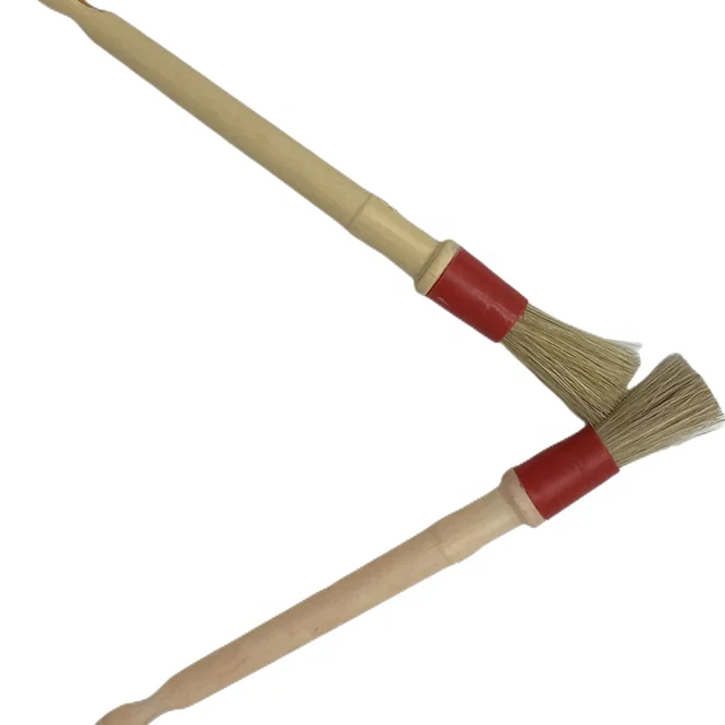 Round Sash Brush, No.8  with plastic ring and handle  for Chip Brush Italian technique  Chip round head Brush