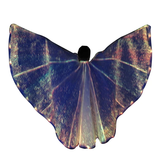 Butterfly Costume Fairy Smart Light up Rainbow Belly Dance Isis LED Fiber Optic Angel Wings