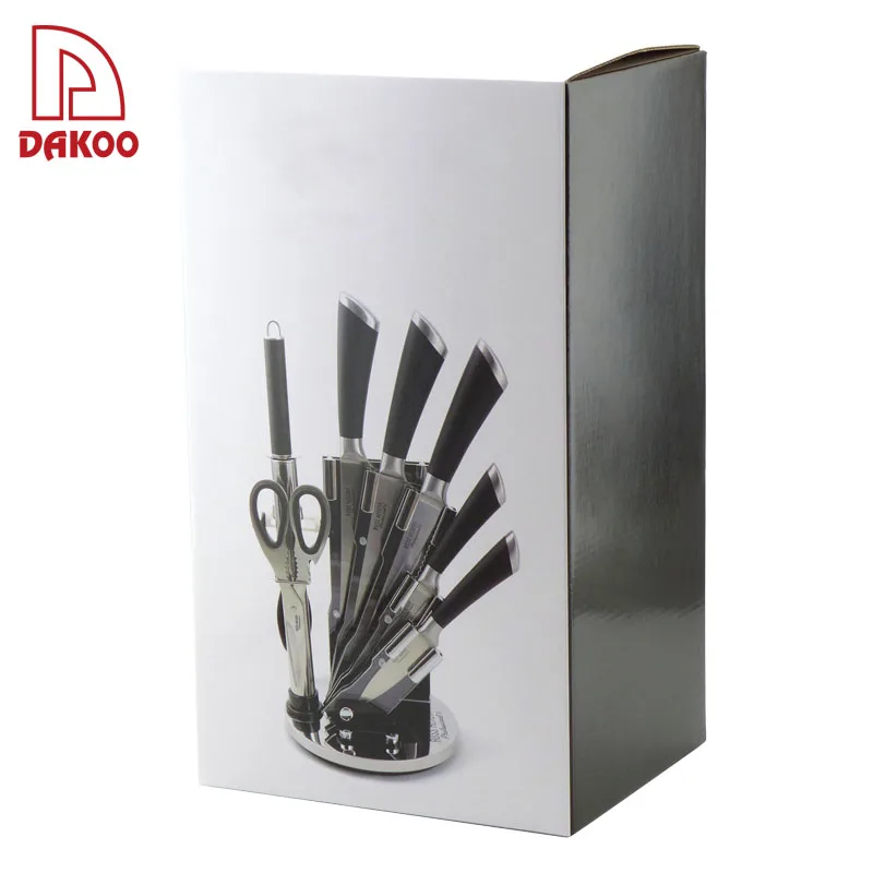 Knife Manufacturer 5PCS Stainless Steel Knife Scissors Sharpeners Kitchen Knives Sharpening Tool With Acrylic Holder