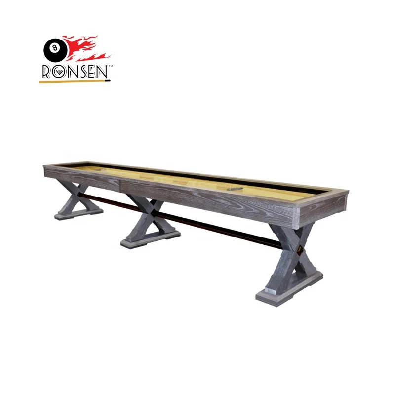 Sweden Popular Game Sports Solid Wood 9ft/12ft/14ft/16ft/18ft/20ft/22ft Outdoor or Indoor Shuffleboard Table for Sale