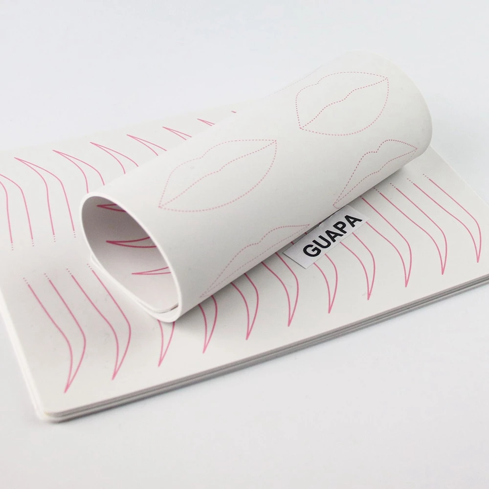 Private Label Oem Permanent Makeup Silicone Pad Lip and Eyebrow Microshading Tattoo Practice Skin Hairstroke practice pad