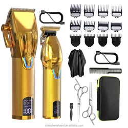 LM2027 hair trimmer Barber Shop Salon cordless All Metal 0 Mm rechargeable low noise new hair clippers set professional