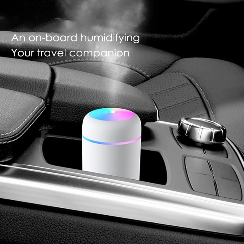 Custom LOGO Desktop USB 300ML Humidifier Bottle Night Light Car Air Humidifier Diffuser