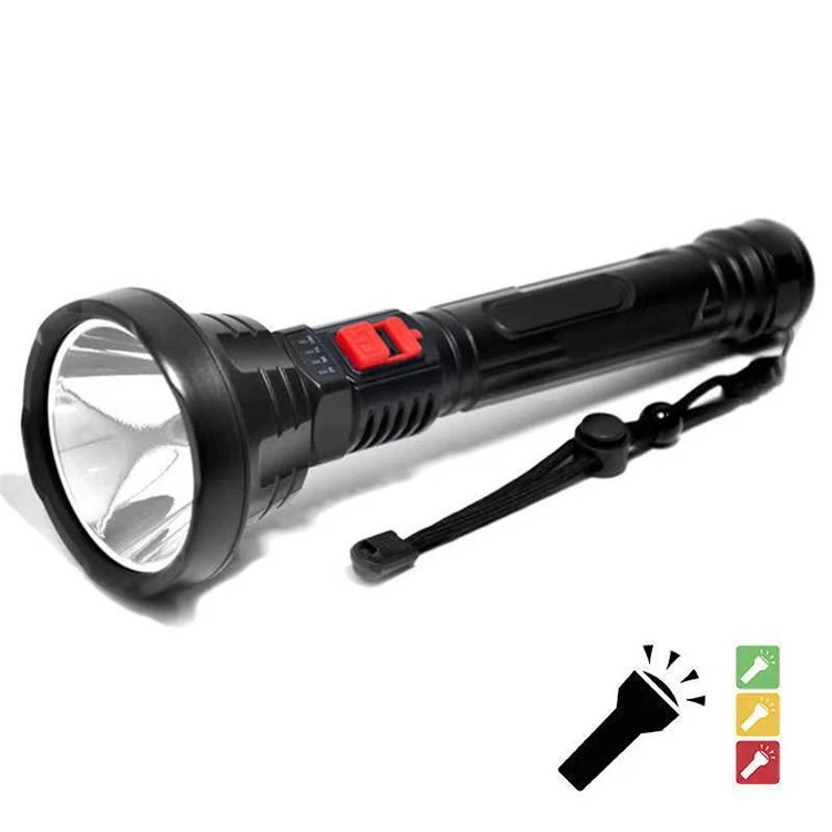 Plastic Flashlight USB Rechargeable Led Strong Light Long-range Show Battery Power Hand-held Flashlight Home Outdoor