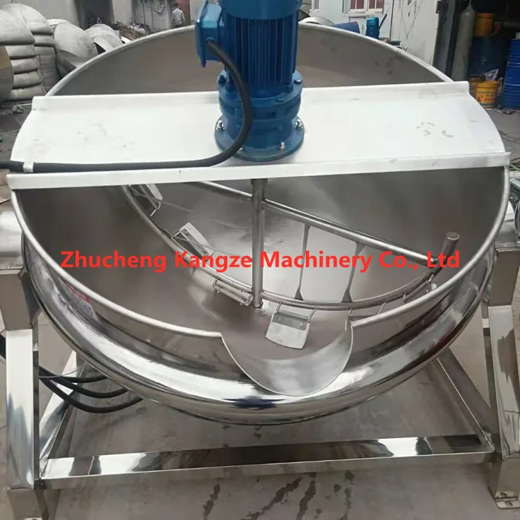 50L-600L Industrial electric gas Steam heating jam slurry jacket cooking pot processing mixer machine for sale price