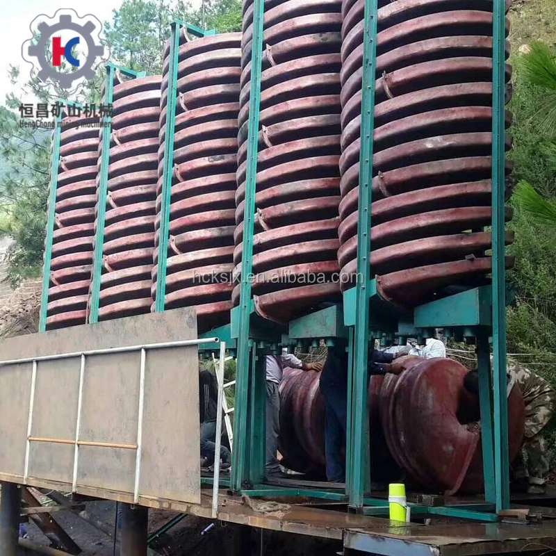 India BLL-600 900 1200 1500 Gravity Sorting Equipment Spiral Chute Concentration Tin Ore Gravity Separation Equipment