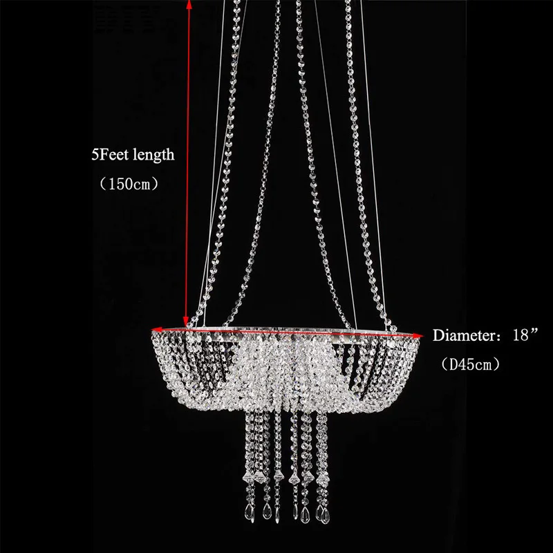 Модная прозрачная Хрустальная подвесная люстра, подставка для торта для свадебного торжества