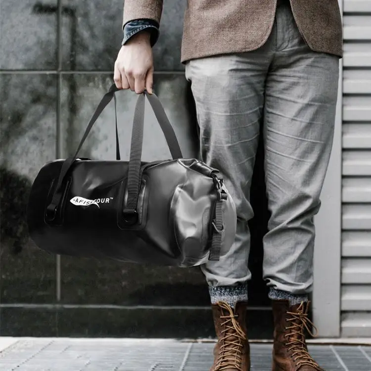 BSCI factory Waterproof 20L 500D Pvc Cycle Bicycle Tail Trunk Seat Bag Travel Delivery Transport Mountain Rear Rack Bike Dry