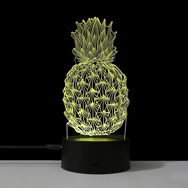 3D Night Light Optical Illusion Lamp With Touch Control 7 Color Changing Lamp For Bedroom