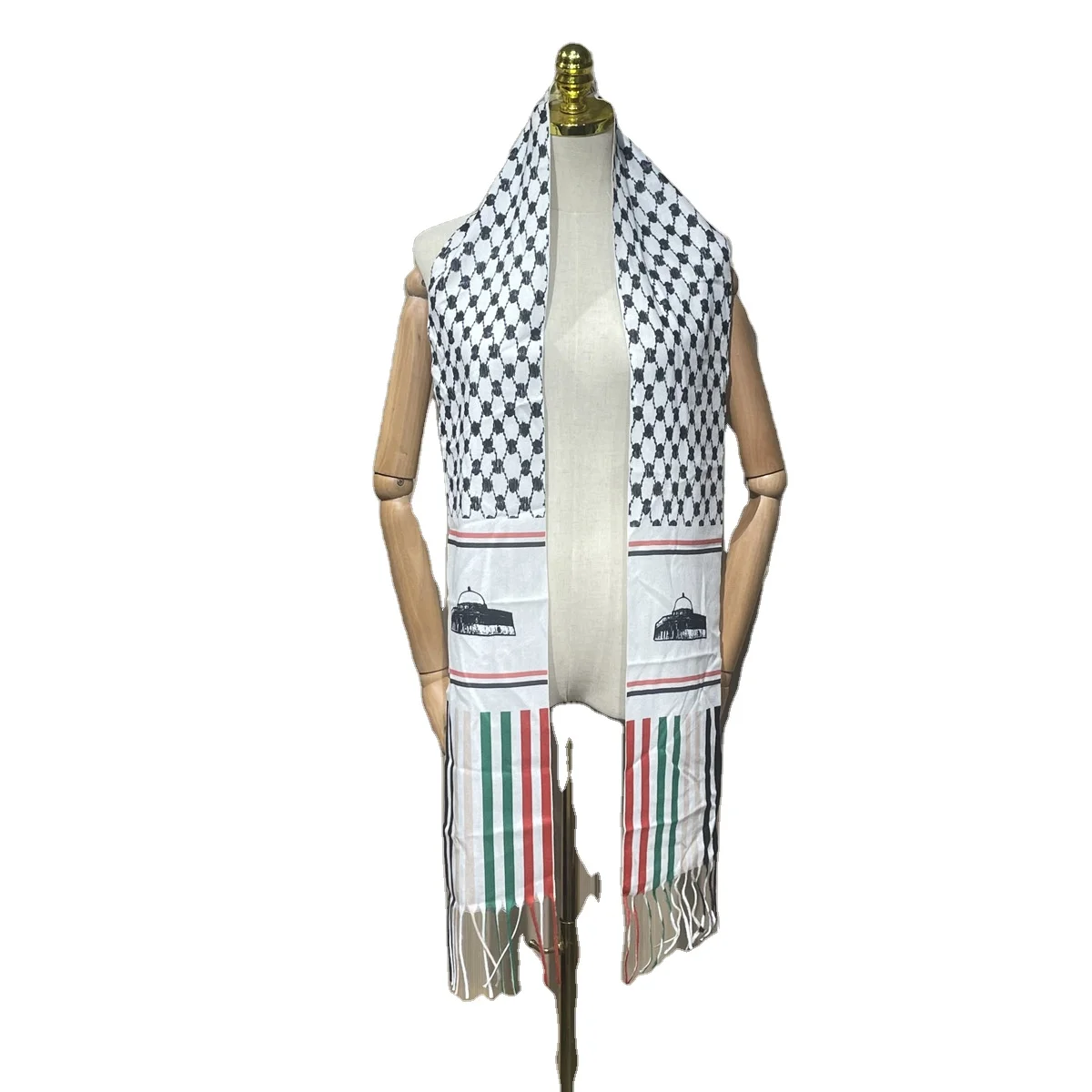 Can Customize Palestine National Flag Map Scarf Shawl