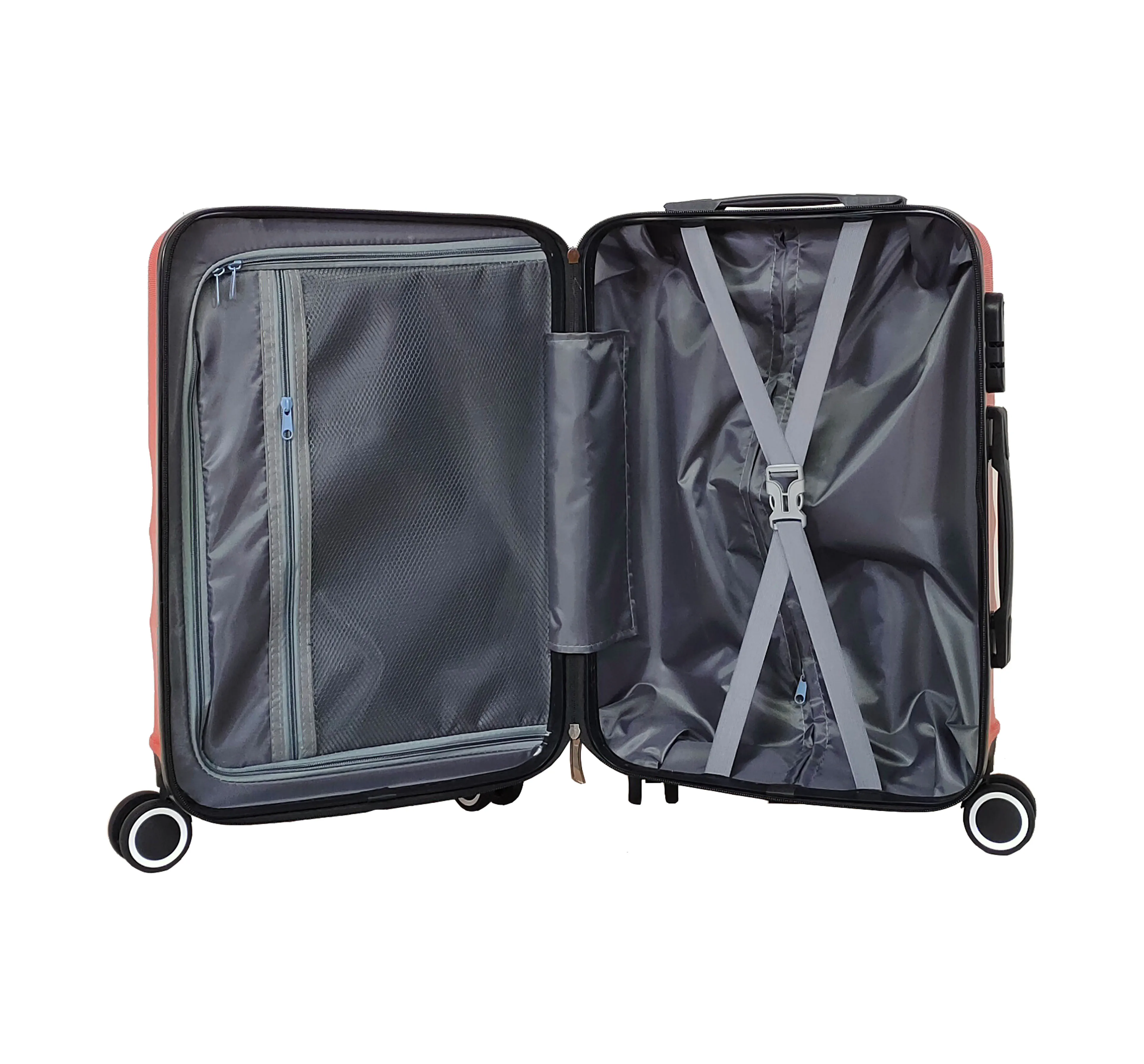 Wholesale 3 piece Portable Carry-On Travel Suitcase Set ABS Large Capacity Trolley Luggage Sets for Unisex