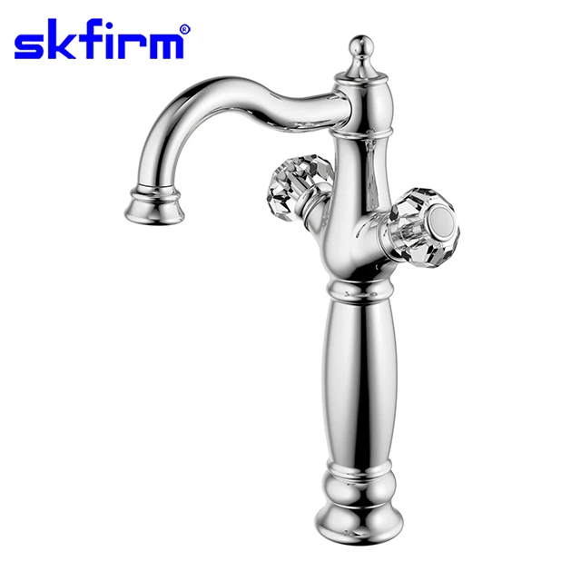 Deck Mounted Time Delay wash basin Bath Faucet chrome hand shower