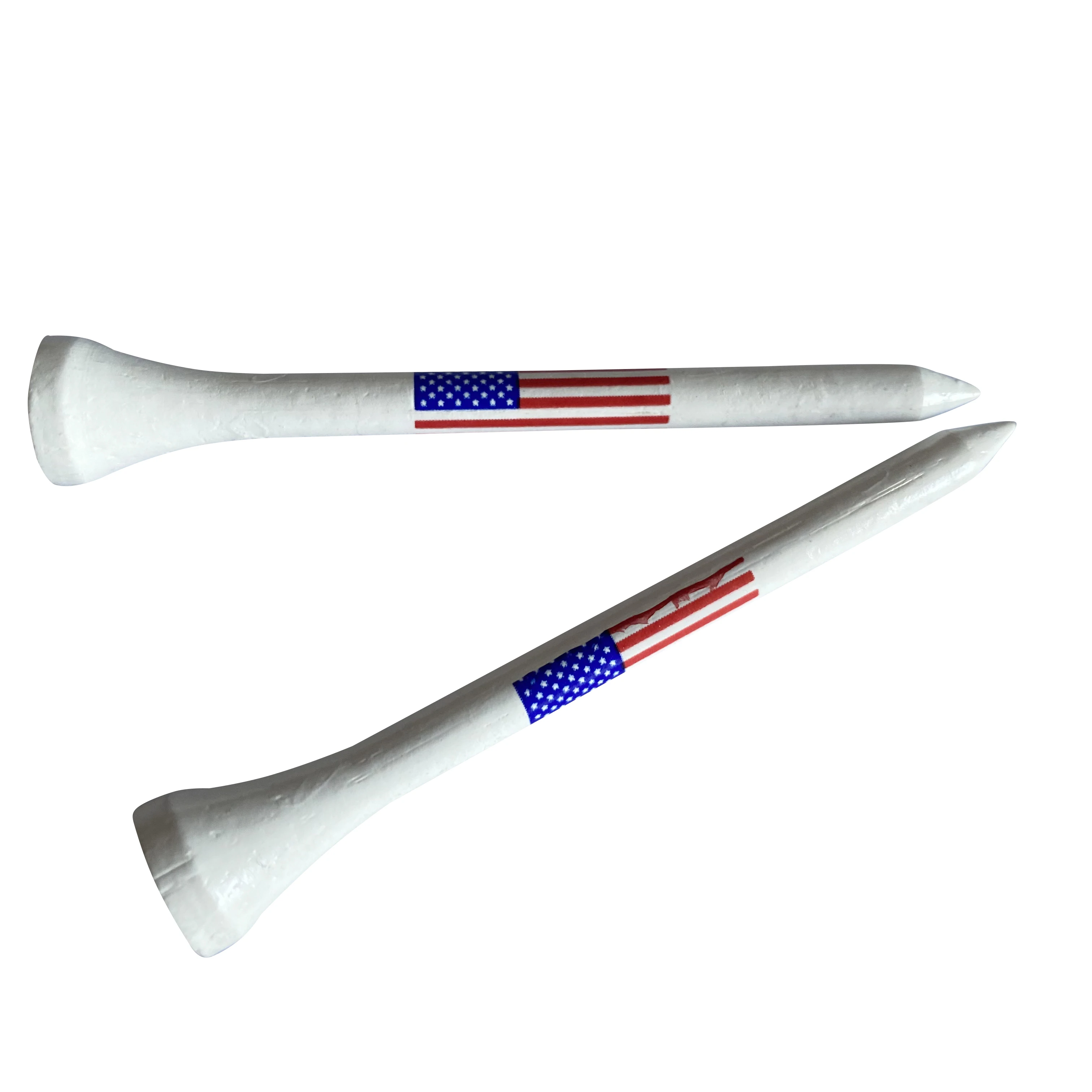 Very sturdy USA American Flag Wood Golf Tees  for Men Women Kids Golf Balls Game