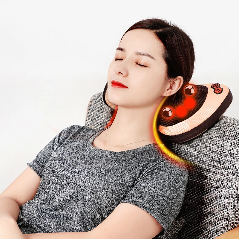 High quality four-key massage pillow infrared cervical spine multi-functional Shoulder neck waist back neck massage pillow