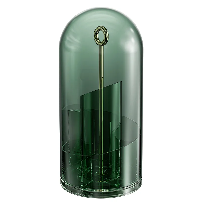 Rotating Makeup brush storage cylinder Brush barrel storage box Desktop cosmetics lipstick transparent storage cylinder