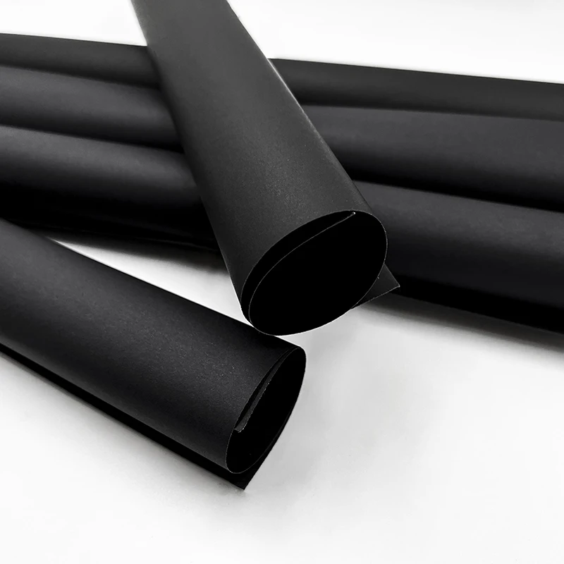 Wholesale High quality 300gsm 350gsm 400gsm Black Card Paper Recycled Black Paperboard Black Duplex Paper Cardboard