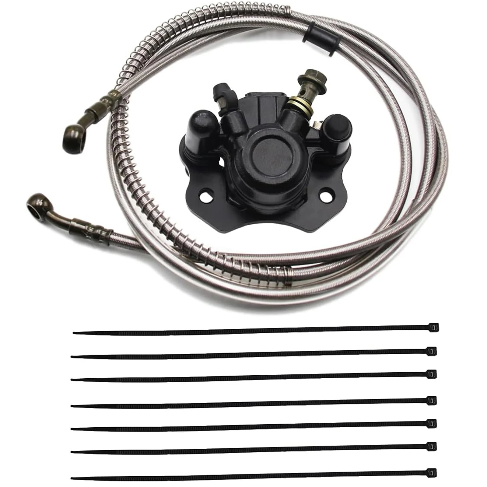 Braided Hydraulic Brake Hose Line Pipeline with Brake Front Rear Caliper For Chinese GY6 Scooter ATV Dirt Bike Go Kart