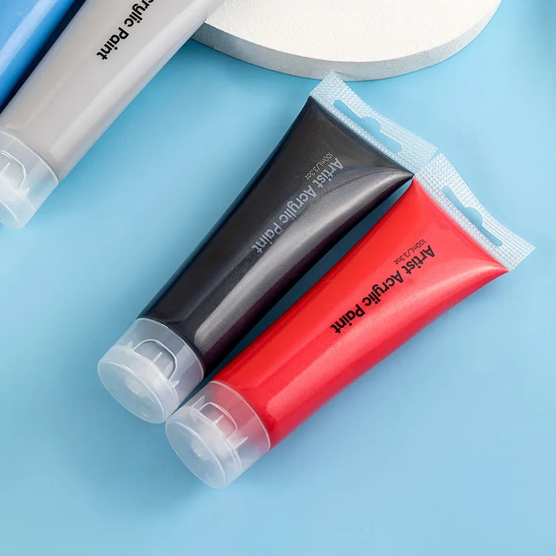 Non Toxic Loose Packaging Assorted Colours 100 ml  Acrylic Paint For Paper For Canvas