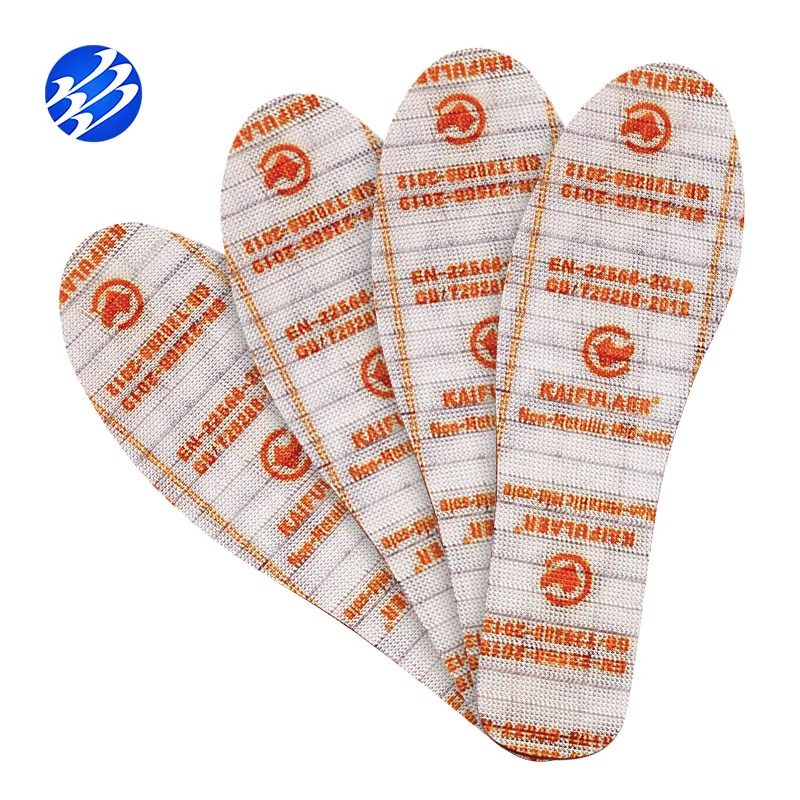 Premium Materials Heated Comfort Sports Custom Shoe Insoles Puncture-Resistant Performance  Kevlar Insole Safety Shoe