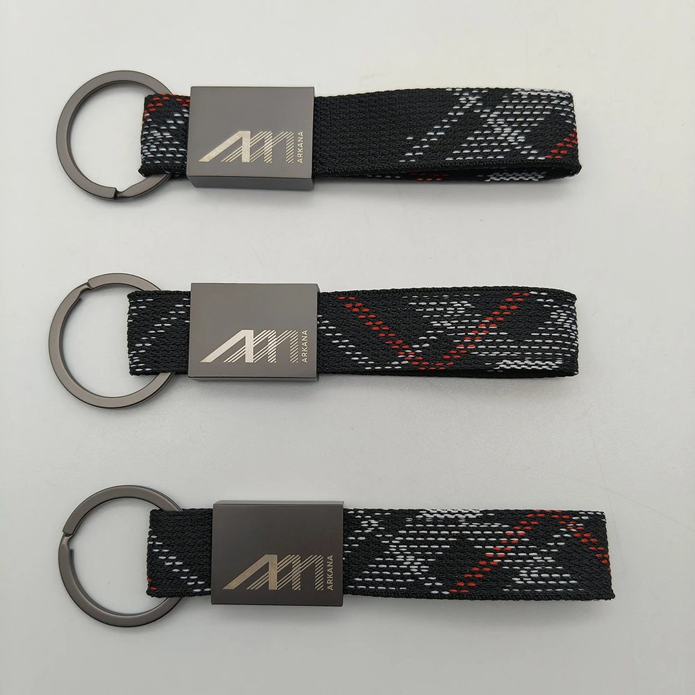 Free Sample Metal Key Chains Oxford Cloth Keychain Holder for Car Key Rings Promotional Keychains
