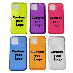 Custom logo Phone Case Custom Transparent Mobile Phone Case TPU cell phone Case for iPhone 12 13 14 Pro