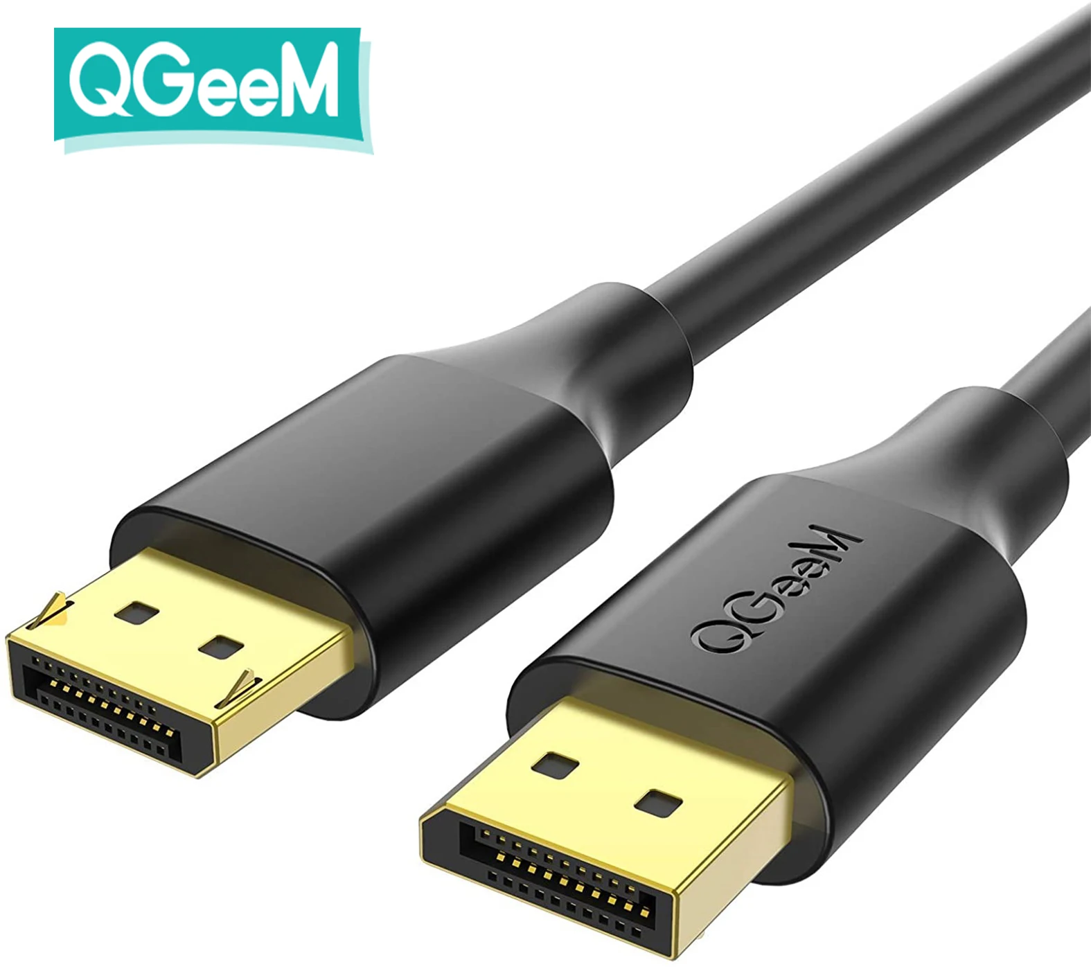 DisplayPort 1.2 Cable QGeeM 4K High Speed DP Adapter Supports 4K@60Hz and 2K@144Hz Compatible with PC Laptop TV for Monitor