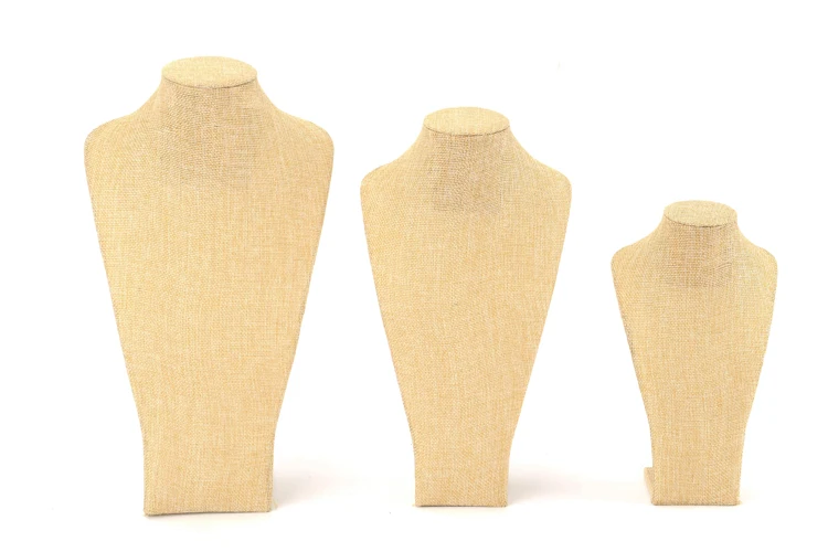 
High-Quality Linen Necklace Mannequin Display Stand Silicone Mold Necklace Display Waterproof Damp-proof Necklace Jewelry Displa 