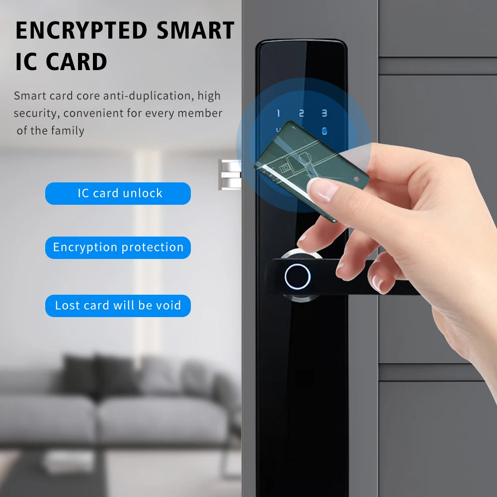 Amazon Top Security Intelligent Main Gate electric lock, WiFi App Digital Tuya Fingerprint Door Smart Locks