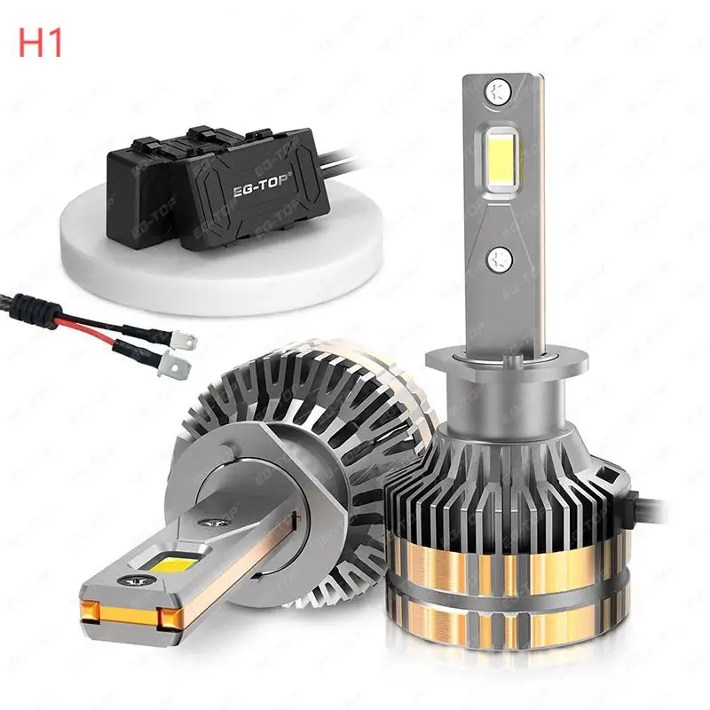 High-Power 75W LED Modified Super Bright Headlight H4 Double Copper Tube with Integrated Spotlight & Far Low Beam for Cars & RVs