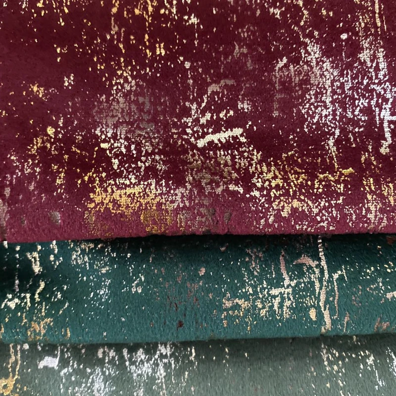 Best selling cheap golden bronzed holland velvet fabric for sofa 100% polyester fabric new design