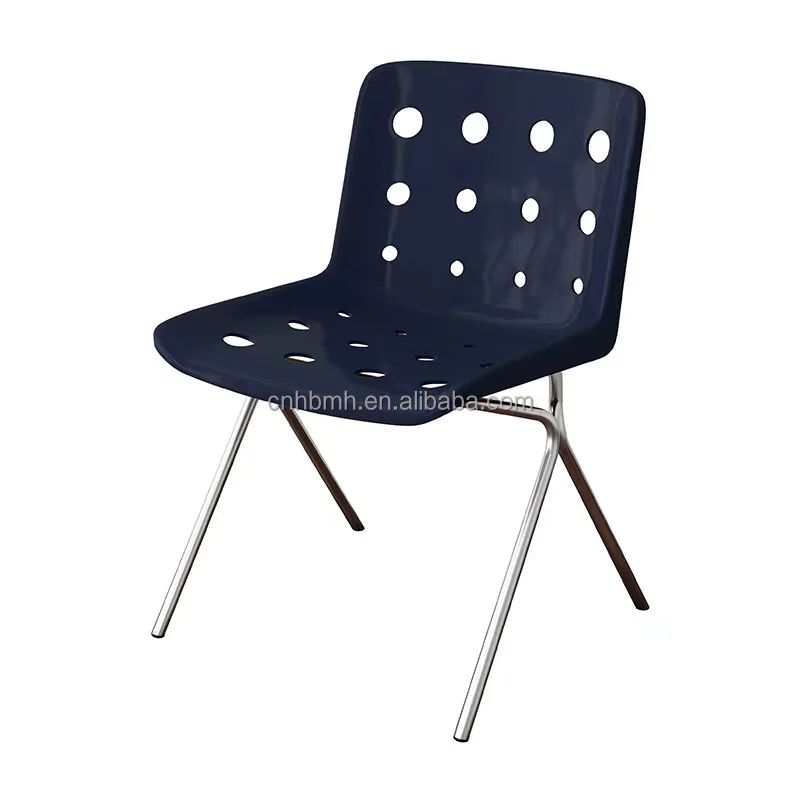 Korean style nordic High quality restaurant cafe bistro plastic chair stackable low price dining chairs