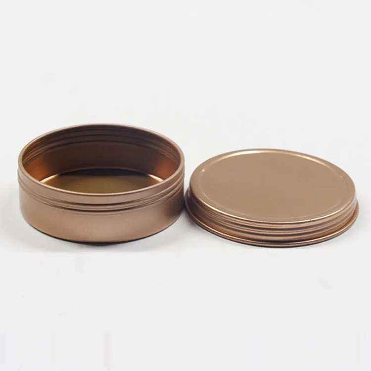 Various Colors 2oz Small Round Candy Storage Rose Gold Soy Candles Tins