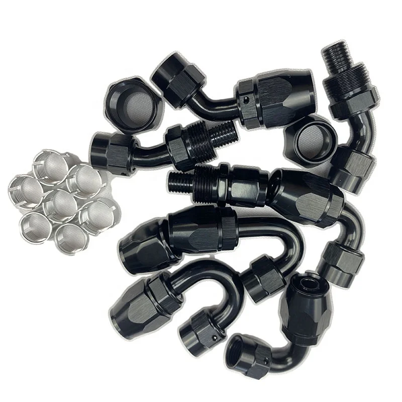 BJR Lightweight racing Aluminum 180 degree hose end