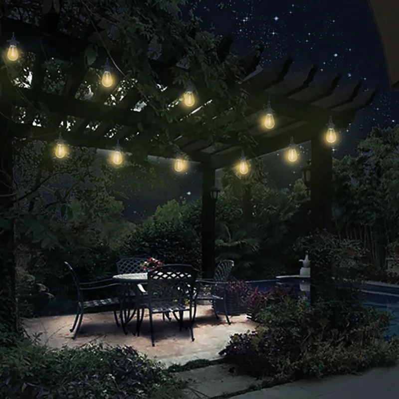 
2021 New Product Waterproof LED Ip65 15 Bulb Patio Christmas Use Fence String Lights 