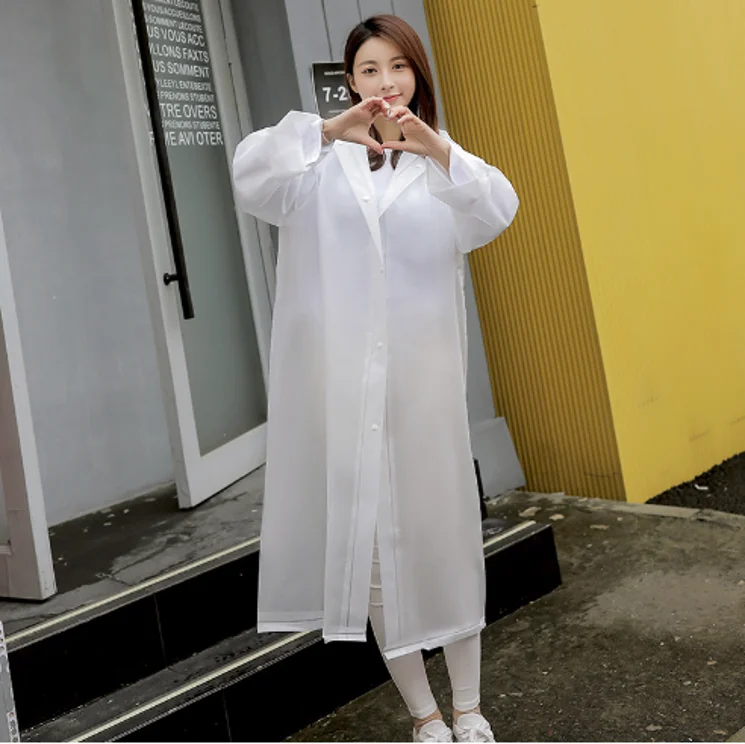 Portable Travel EVA Waterproof Raincoat for Adults Translucent Outdoor Plastic Jacket for Fishing Convenient & Stylish
