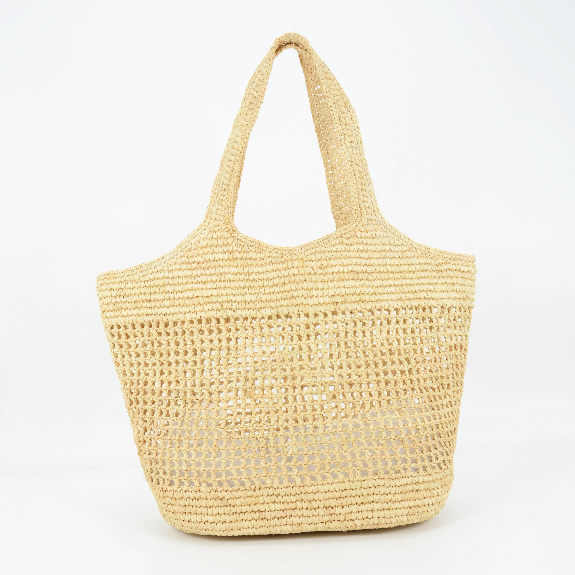 Большая богемная Сумка-тоут из рафии, соломенная сумка в стиле преппи, переносная сумка на плечо для женщин на лето