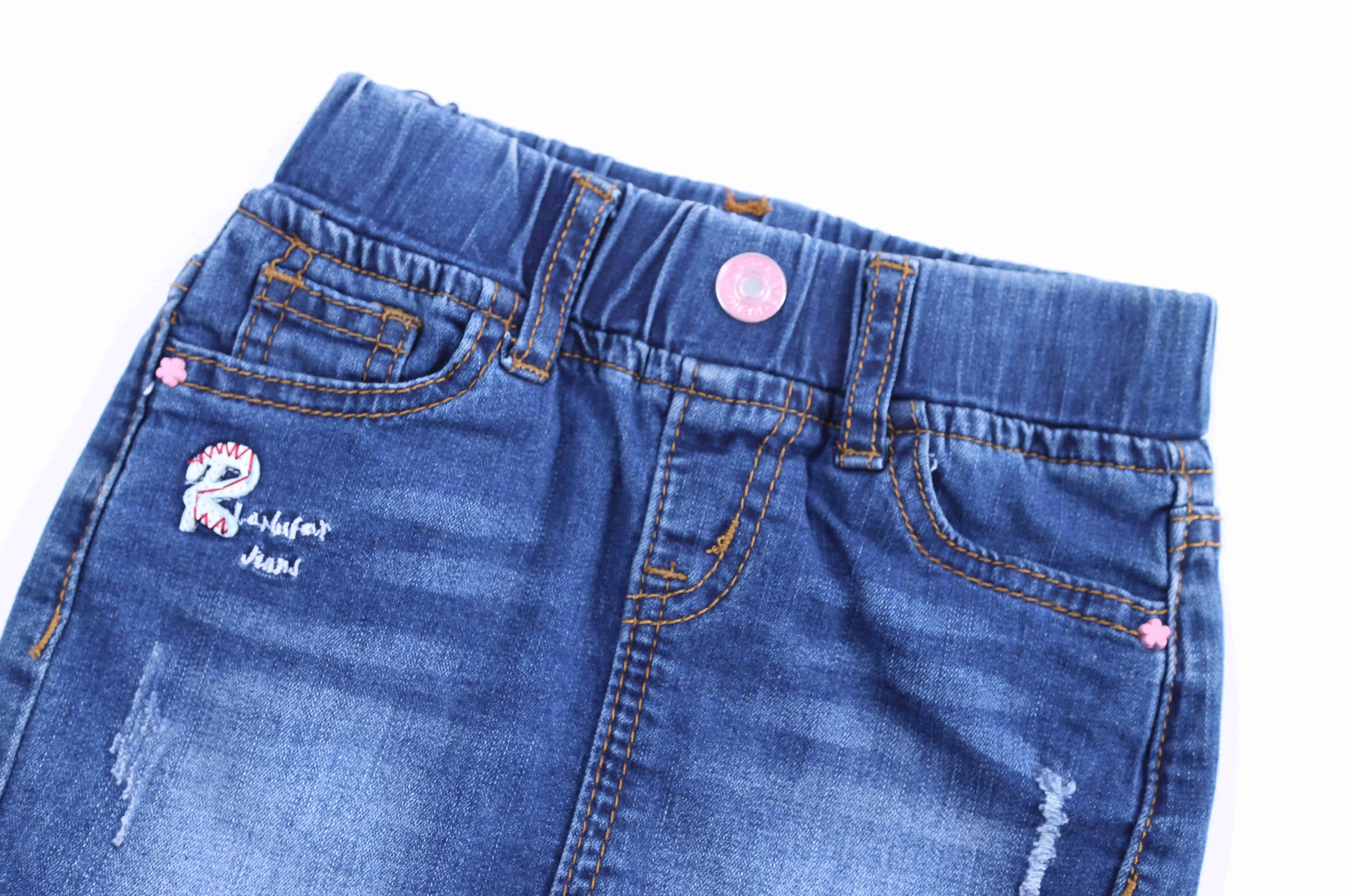 wholesale Casual toddler baby Summer Button children Clothing  girls Short Mini Denim Jeans Skirts