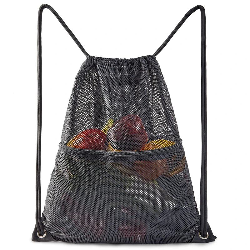 Custom Oxford Mesh Drawstring Backpack for Sports Beach Swimming Shopping Bagpack Outdoor Shoulder Back pack Draw string Bags